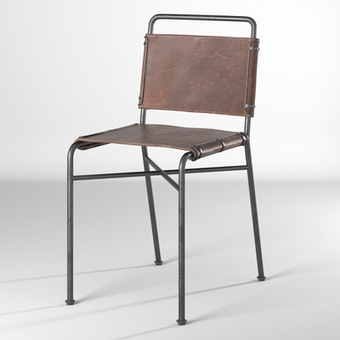 工业风皮革单椅3d模型