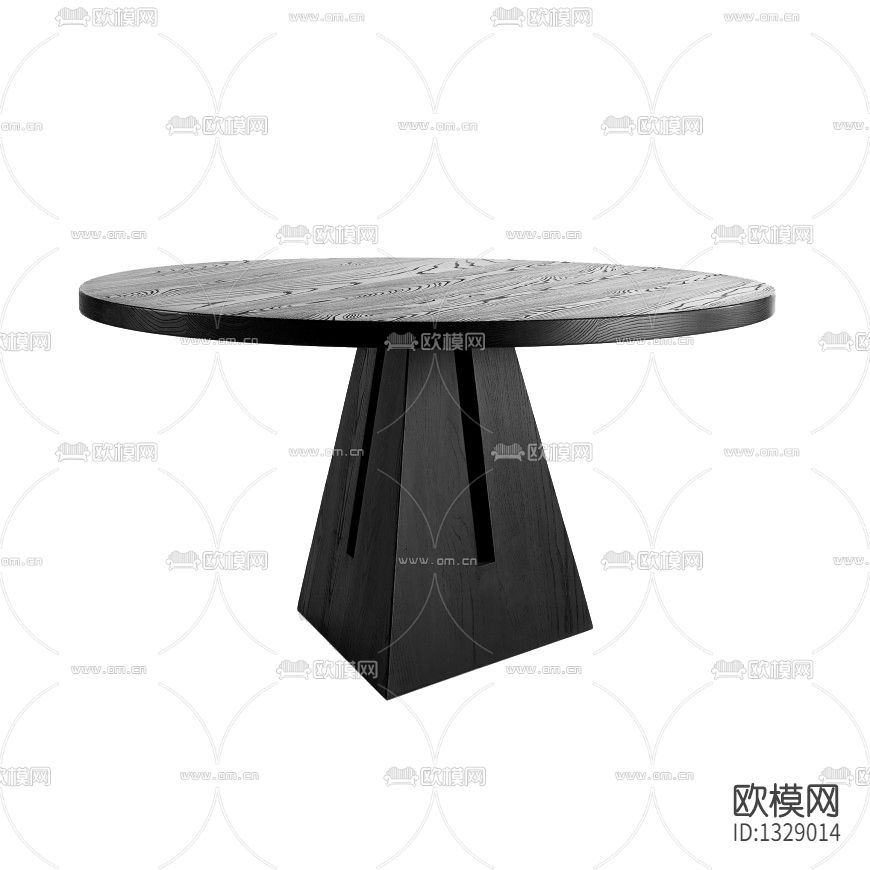 现代轻奢实木圆形餐桌下载