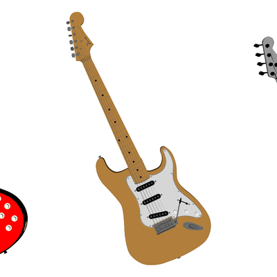  现代吉他su模型 