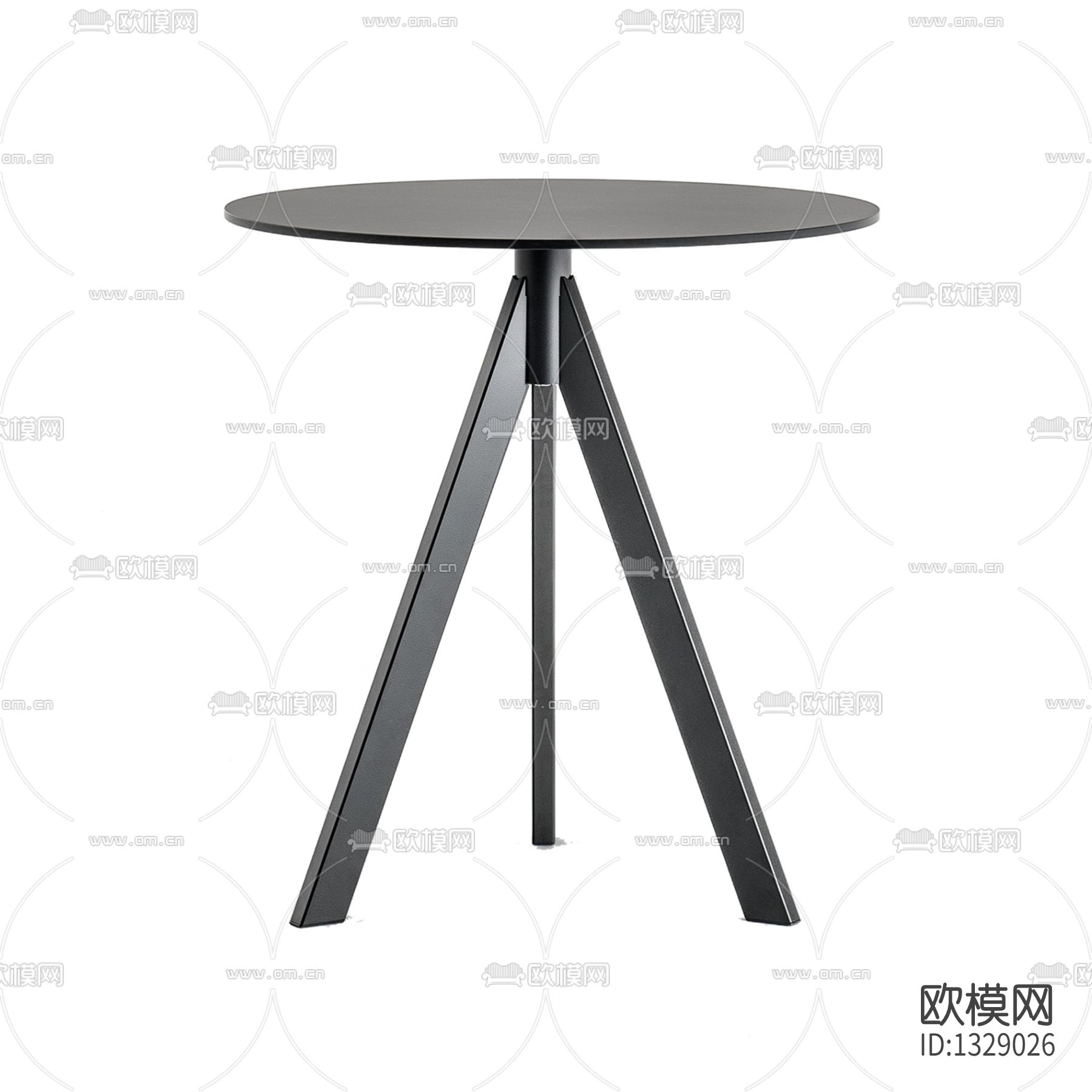 现代简约金属实木圆形边几下载