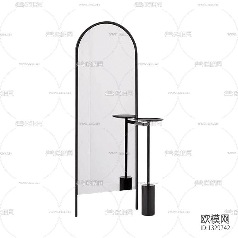 北欧简约金属全身镜