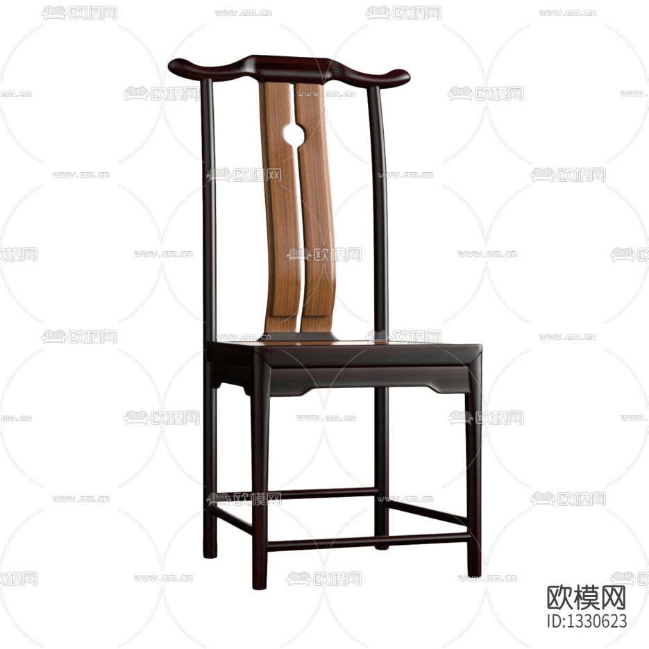 新中式简约实木官帽餐椅下载