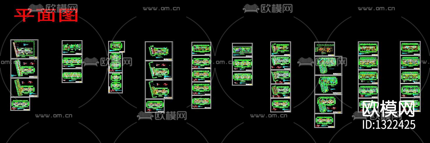 三网合一FTTH工程cad施工图下载（渲染图10）