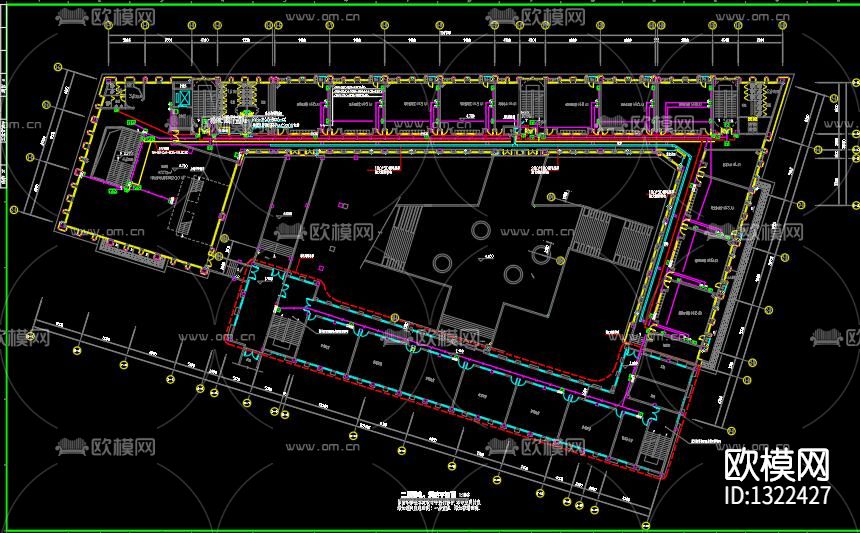 综合楼电气cad施工图下载（渲染图1）