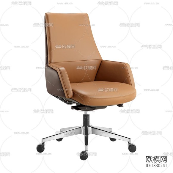 现代简约皮革金属旋转办公椅下载