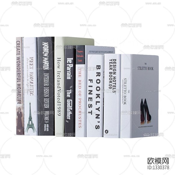 北欧简约书籍摆件下载
