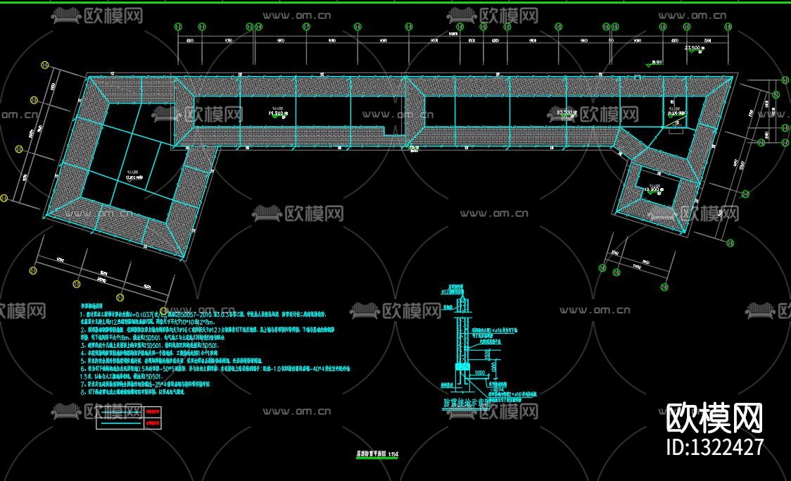 综合楼电气cad施工图下载（渲染图6）