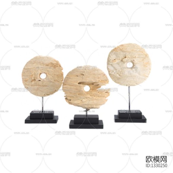 新中式大理石金属摆件下载
