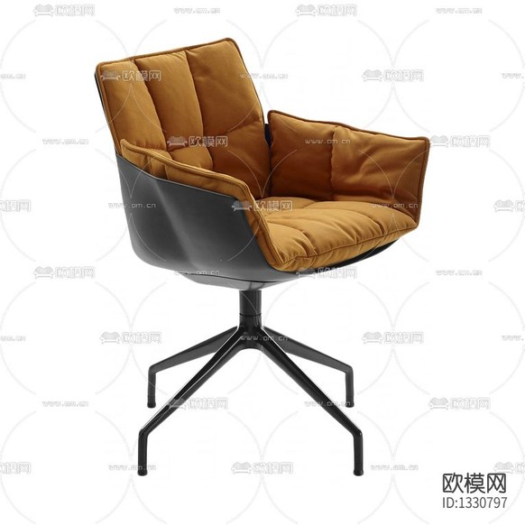 现代轻奢布艺皮革休闲椅下载