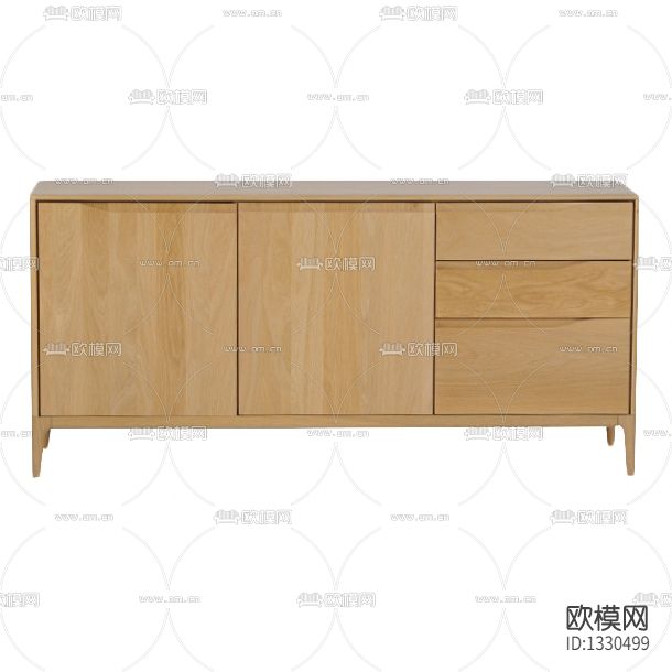 日式简约实木边柜下载