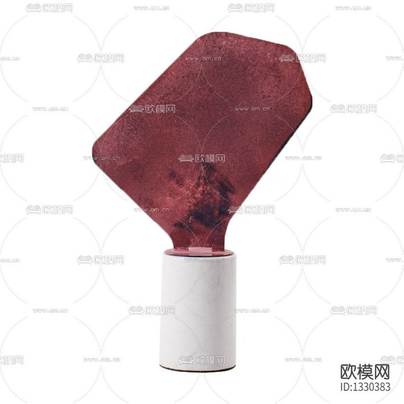 现代轻奢大理石磨砂不锈钢台灯下载