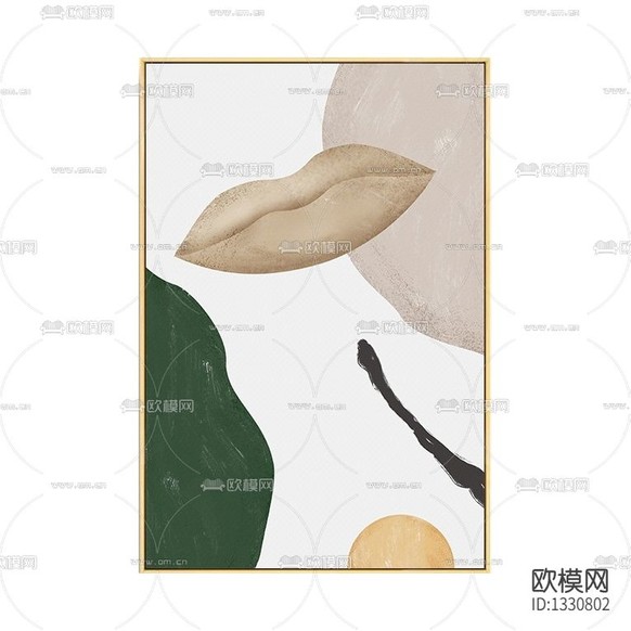 北欧简约抽象装饰画下载