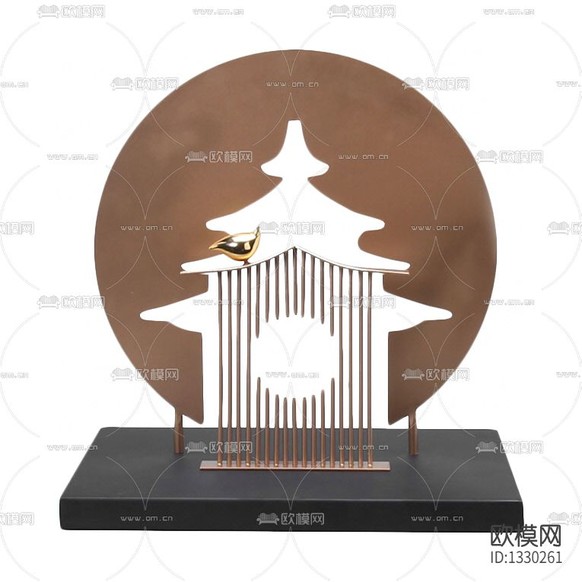 新中式创意铁艺摆件下载
