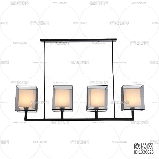 新中式简约金属吊灯下载