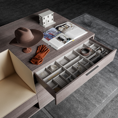  现代储物柜首饰柜su模型 