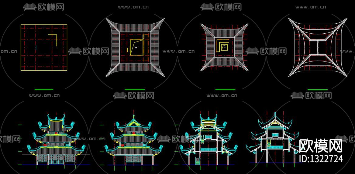 寺庙cad施工图