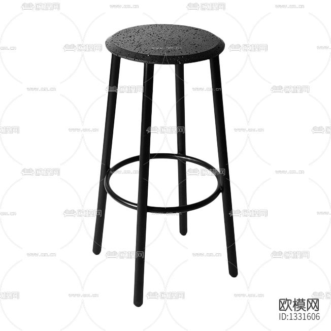 现代简约黑洞石吧椅