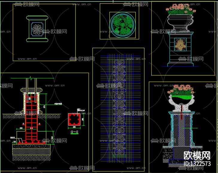 售楼处屋顶花园cad施工图下载（渲染图7）