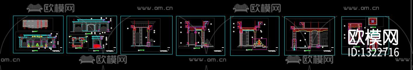 欧式大门入口节点大样下载（渲染图10）