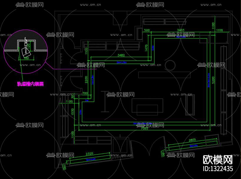 服装店cad施工图下载（渲染图8）
