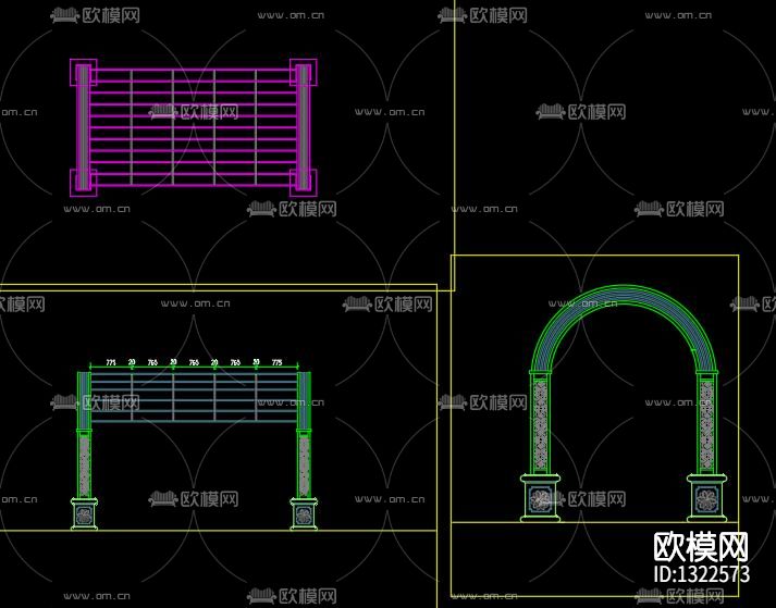 售楼处屋顶花园cad施工图下载（渲染图6）