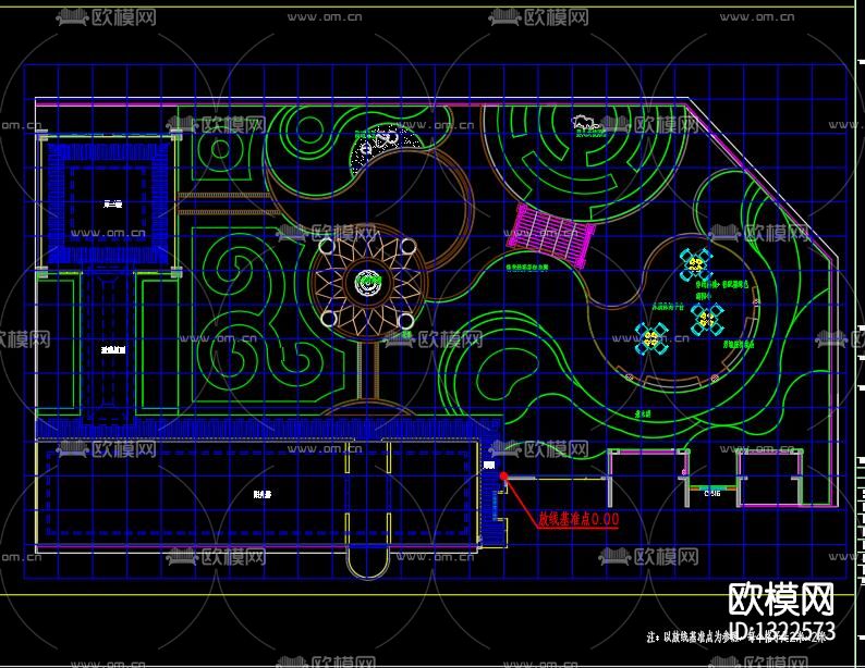 售楼处屋顶花园cad施工图下载（渲染图8）