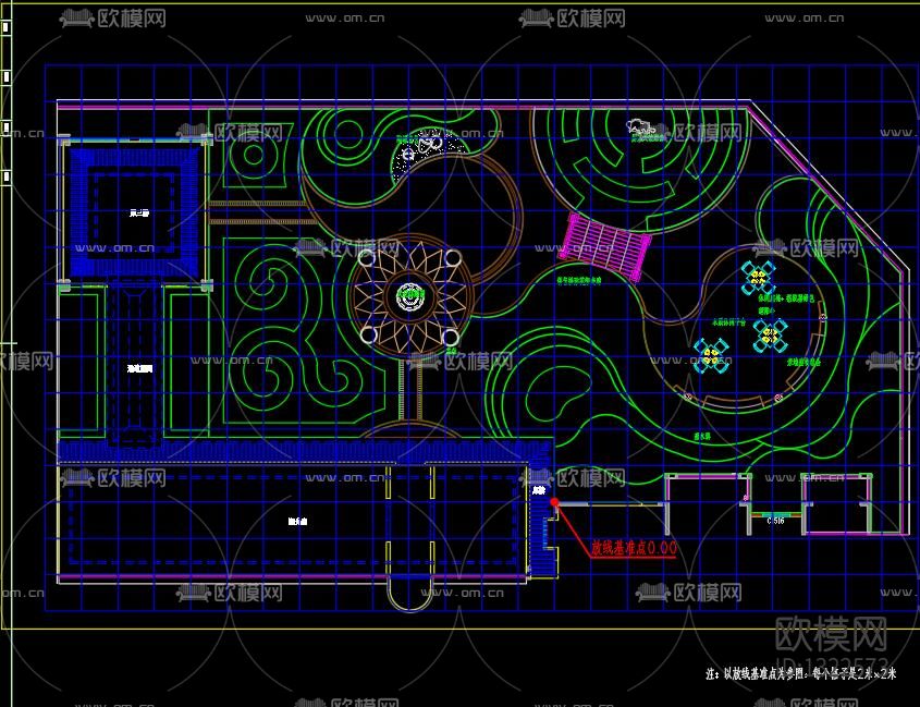 售楼处屋顶花园cad施工图下载（渲染图4）