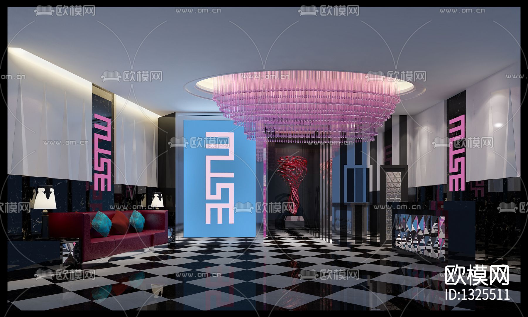 酒吧cad施工图下载（渲染图4）