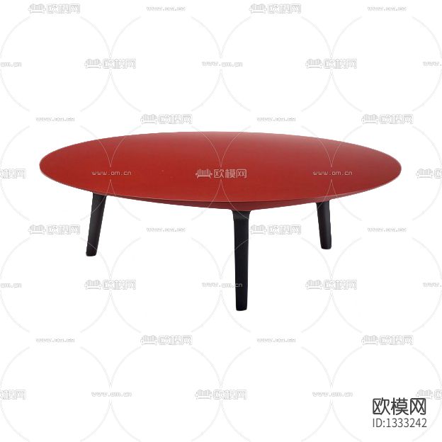 现代极简实木圆形茶几下载