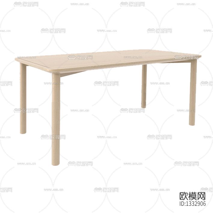 北欧简约实木餐桌下载