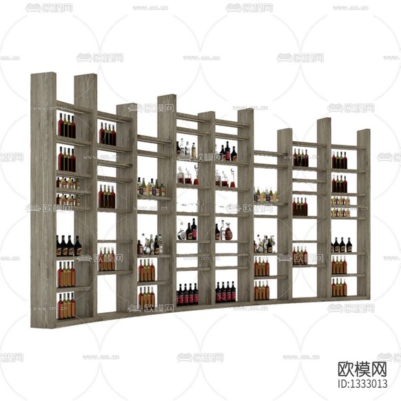 北欧复古实木酒柜下载