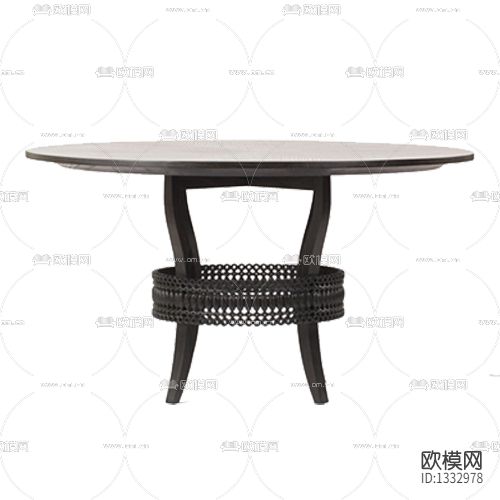 北欧简约实木圆形餐桌下载