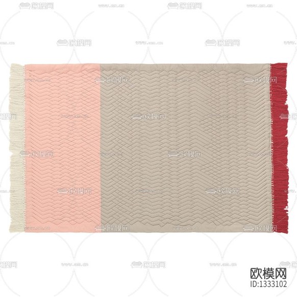 北欧简约色块拼接布艺地毯下载