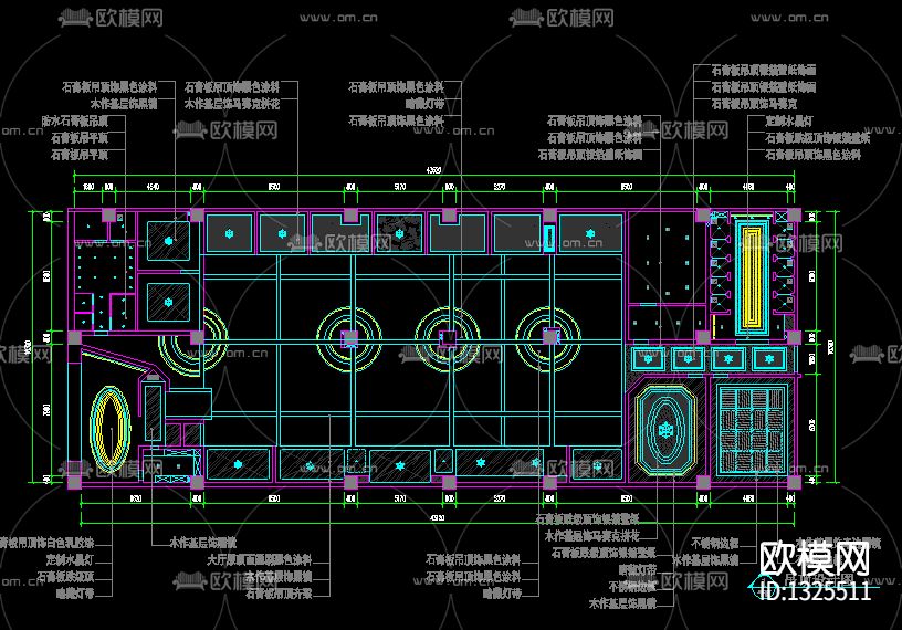 酒吧cad施工图下载（渲染图1）