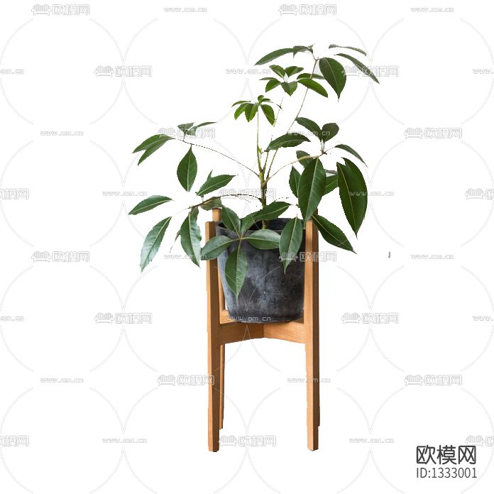 北欧简约实木落地花艺