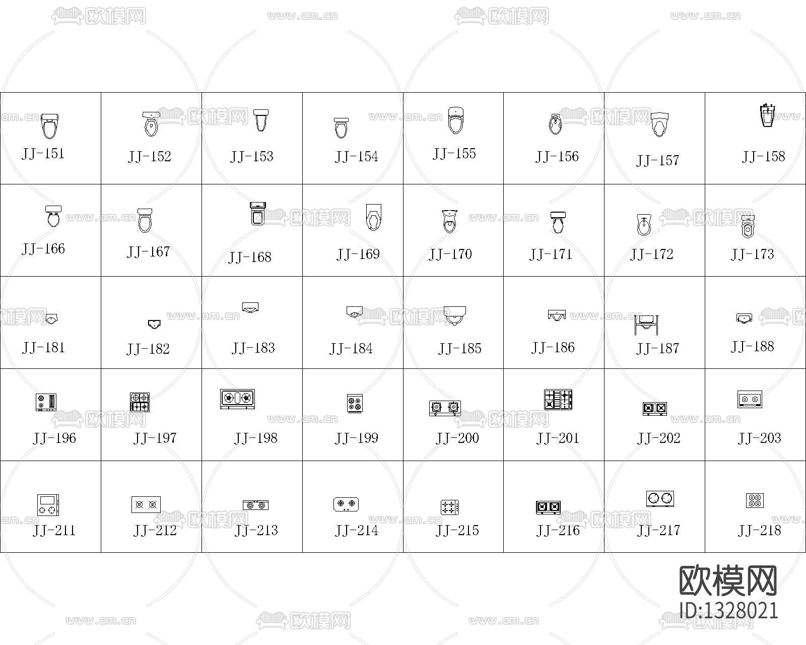 现代卫浴用品cad图库下载（渲染图4）