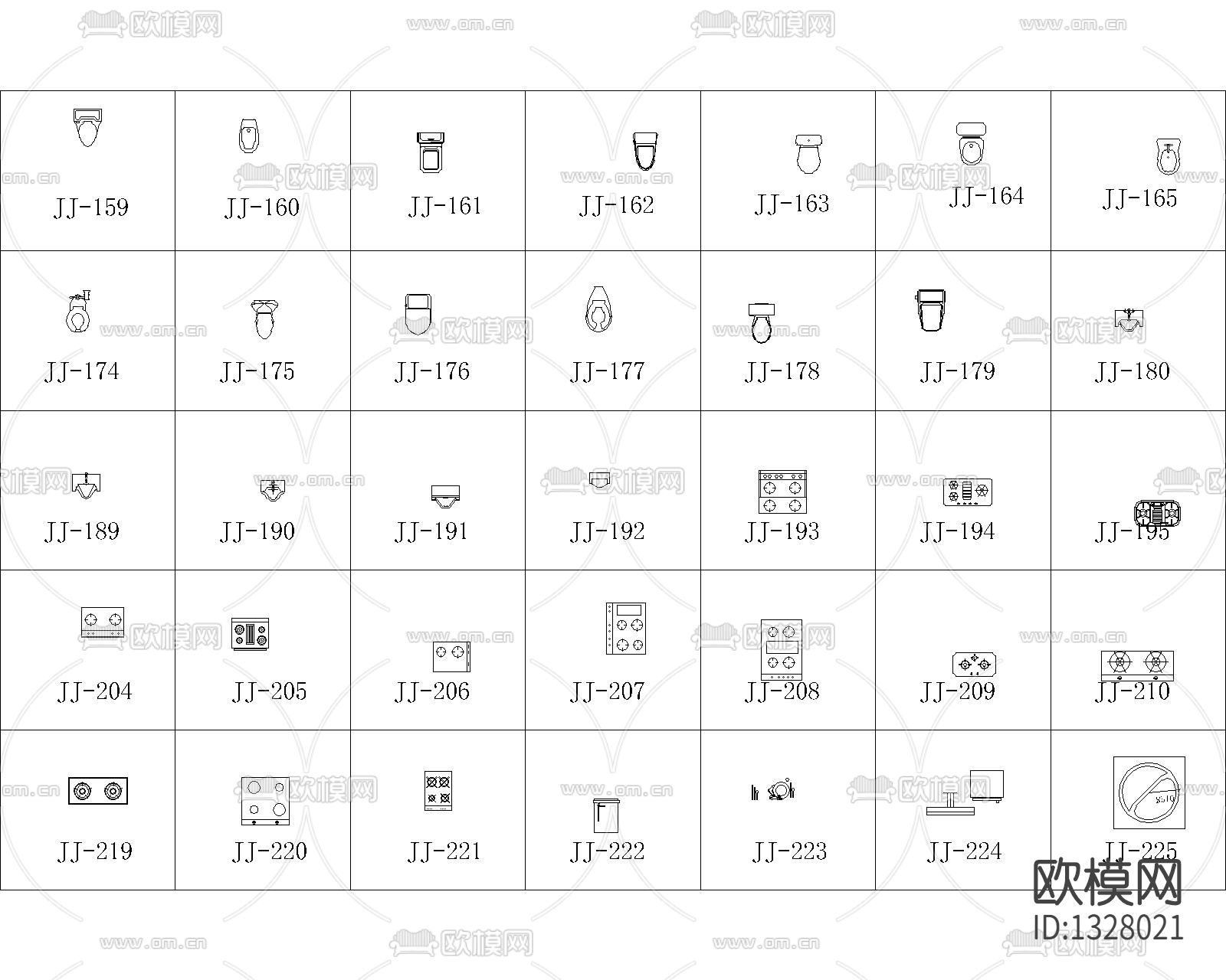 现代卫浴用品cad图库下载（渲染图5）
