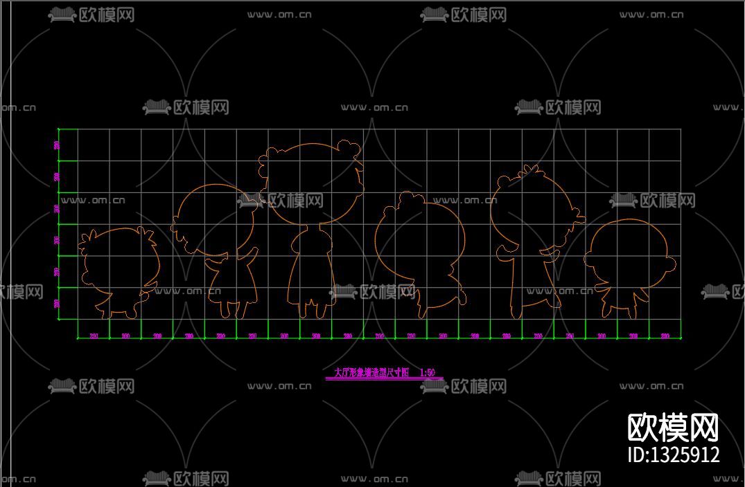 幼儿园cad施工图下载（渲染图8）