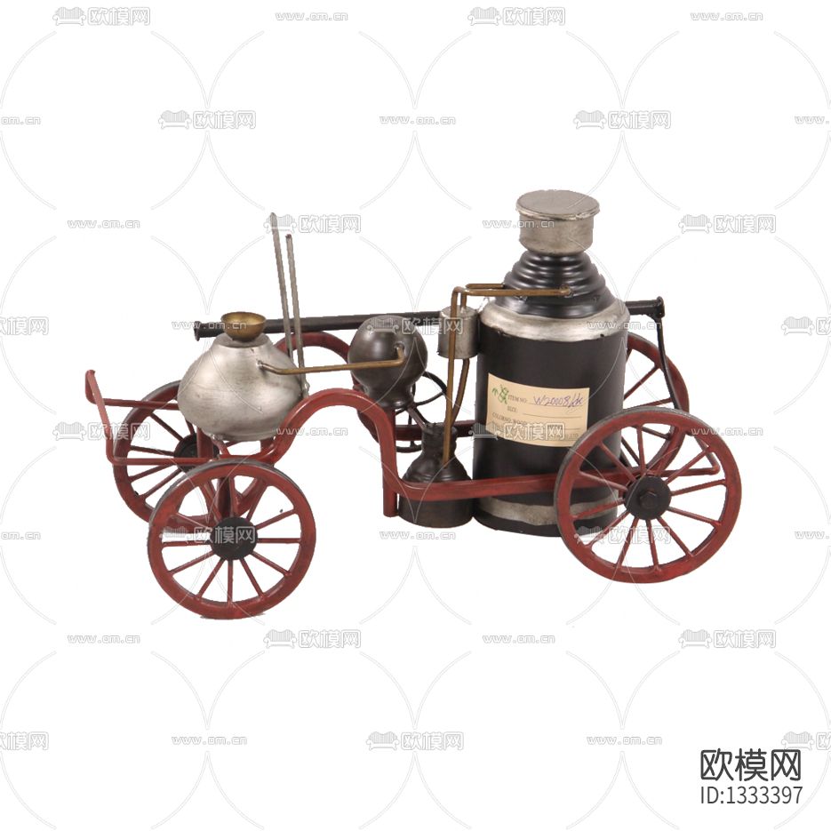 美式复古金属蒸汽机车摆件下载