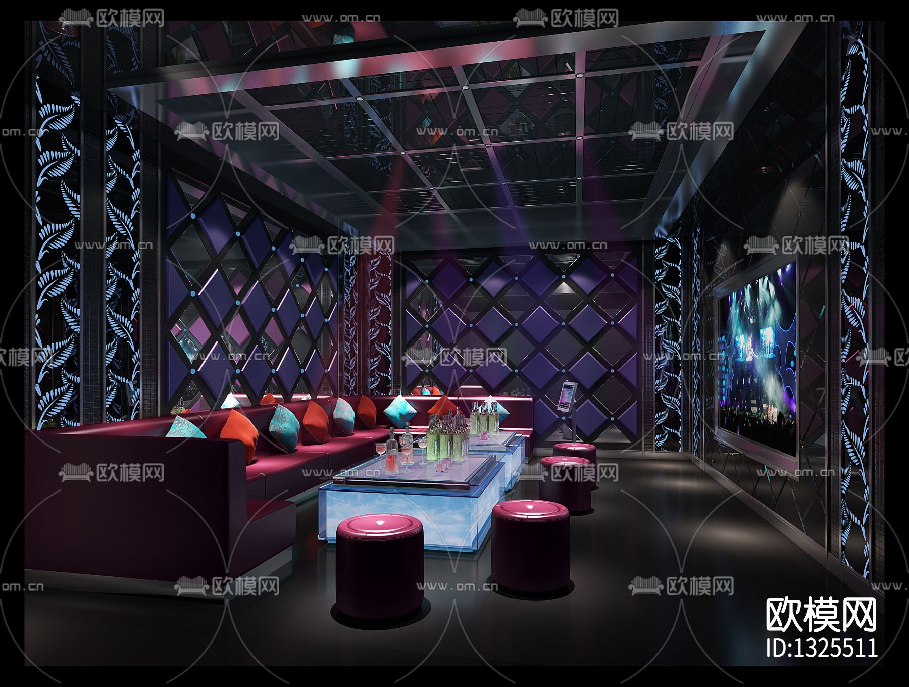 酒吧cad施工图下载（渲染图5）