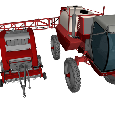  现代割草机su模型 
