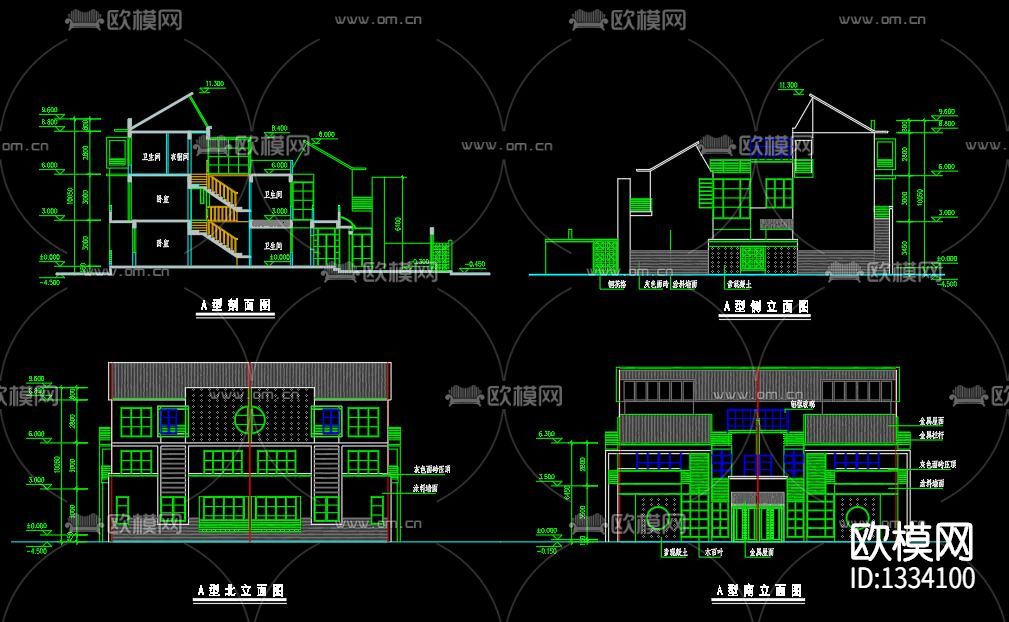新中式别墅下载（渲染图4）
