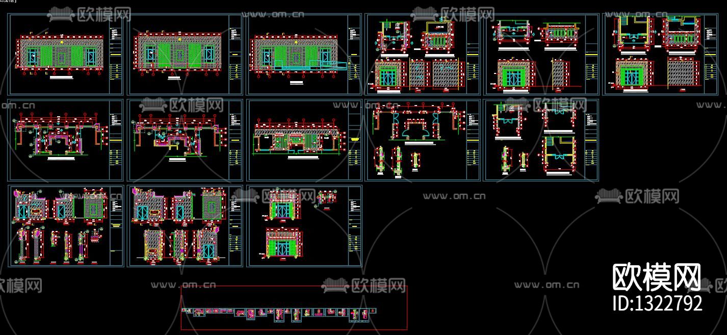 公馆门头图纸下载（渲染图7）