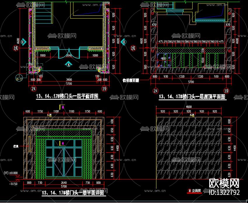 公馆门头图纸下载（渲染图3）
