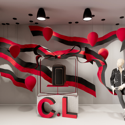  现代橱窗su模型 