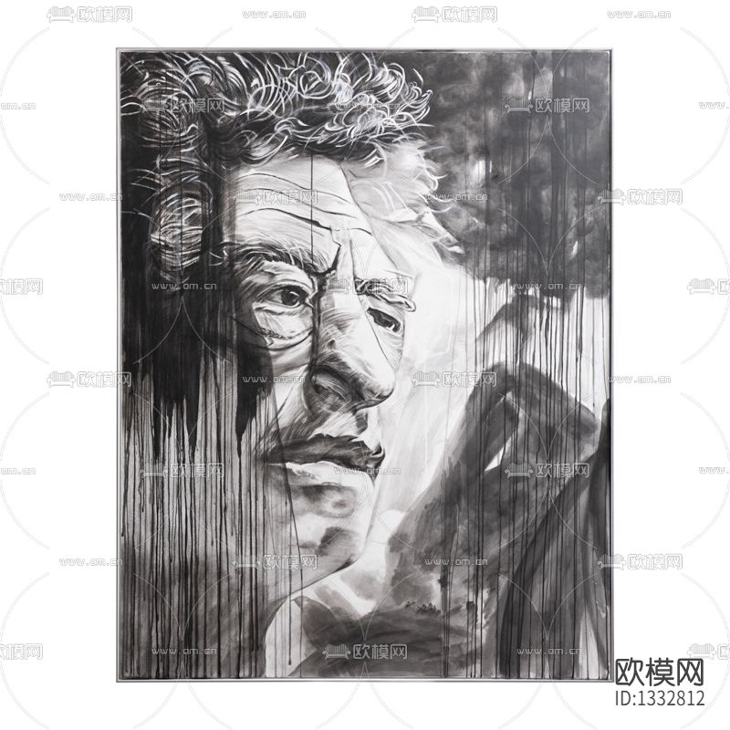 现代极简挂画下载（渲染图4）