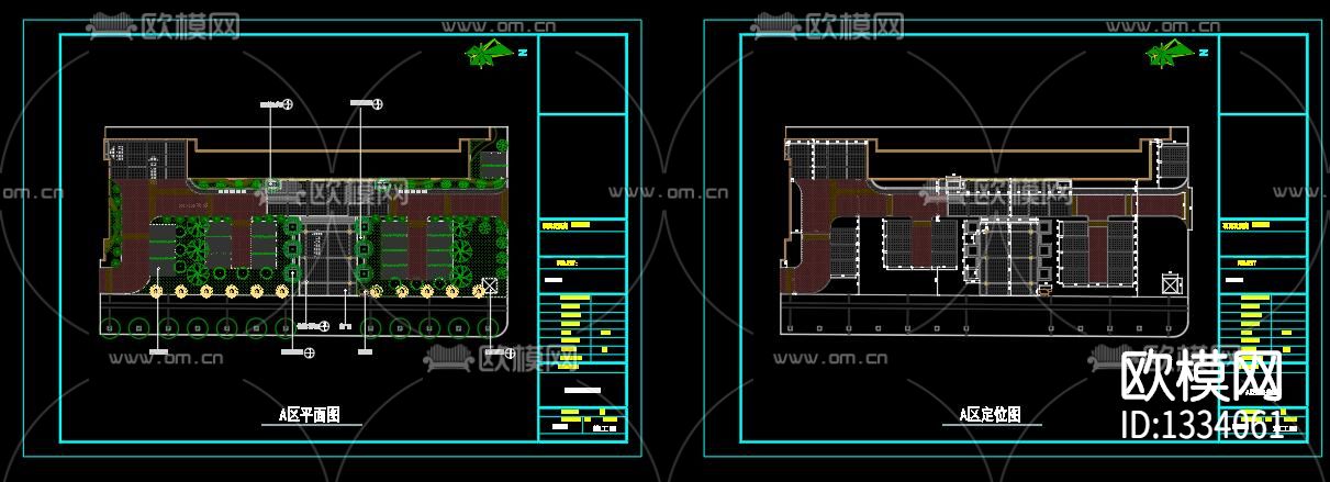 口腔医院景观平面规划图纸下载（渲染图1）
