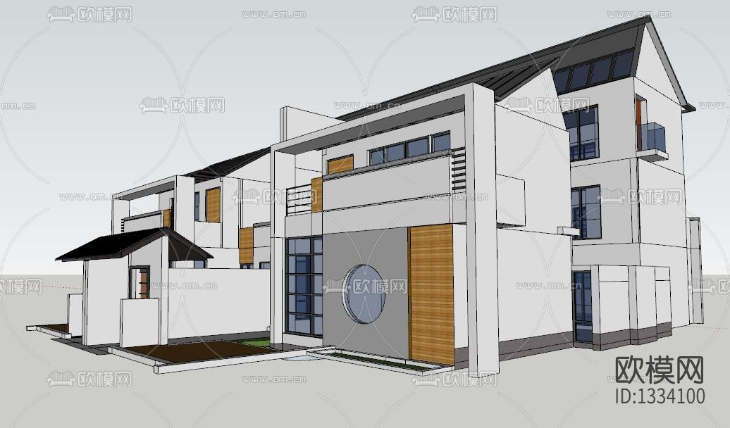 新中式别墅下载（渲染图3）