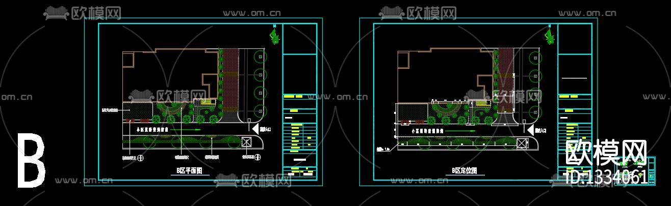 口腔医院景观平面规划图纸下载（渲染图4）