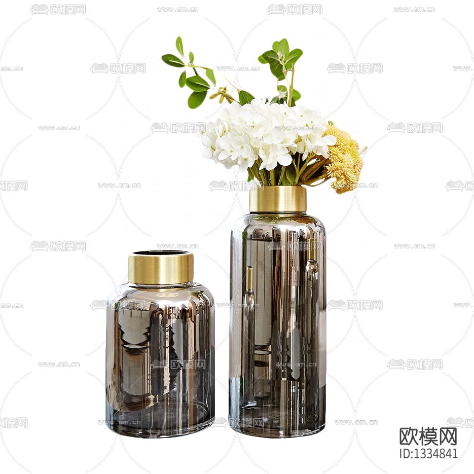 北欧轻奢金属花瓶摆放花艺下载